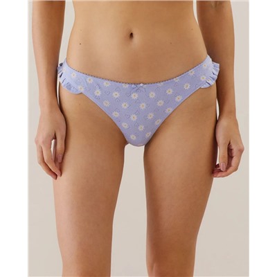 Tanga de algodón calado