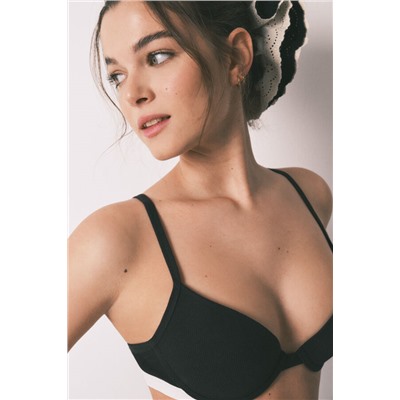 Sujetador push up algodón negro