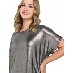 Женская футболка с металлизированным эффектом Plus Size