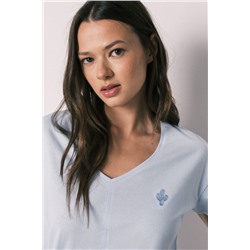 Pijama Capri algodón azul