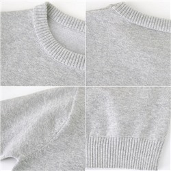 Вязаный пуловер с круглым вырезом