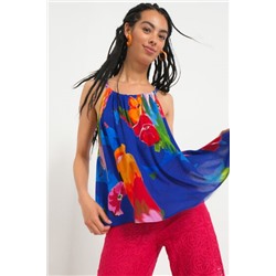 Blusa halter tropical