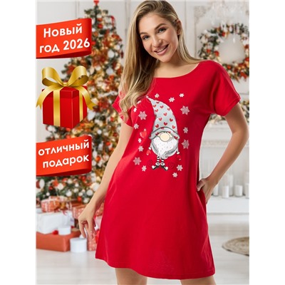 Туника новогодняя домашняя большие размеры Туж-гном