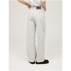 Серые зауженные джинсы с платком