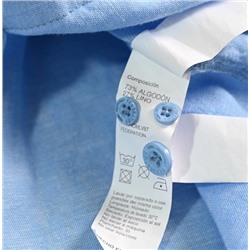 Рубашка прямого повседневного кроя из смеси хлопка и льна