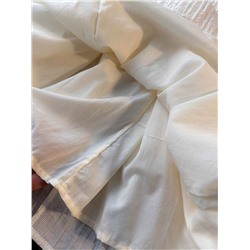 Женская плиссированная блузка с подкладом, круглым вырезом и длинными рукавами. Экспорт