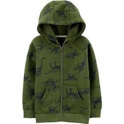 Zip-Up Fleece-Lined Hoodie