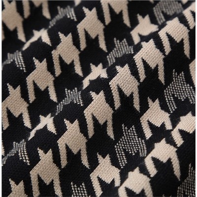 Юбка с контрастным жаккардовым узором «гусиная лапка»