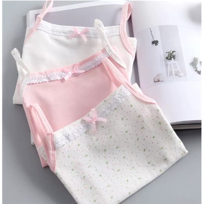 Хлопковая майка для девочек. Набор 3 шт