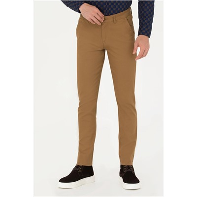 Erkek Camel Kanvas Pantolon