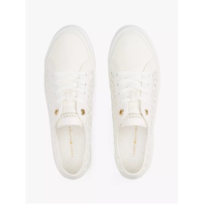 Embroidered TH Monogram Mesh Sneaker  Women