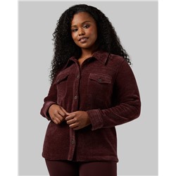 Clearance 80 WOMEN'S VELVET SHERPA-LINED SHIRT JACKET