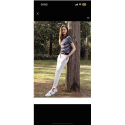 Лёгкий женский пуловер с короткими рукавами из смесового тенселя и шёлка ТОММИ ХИЛФИГЕ*Р