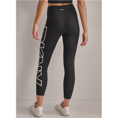 CROPPED MID-RISE LOGO COMPRESSION LEGGING