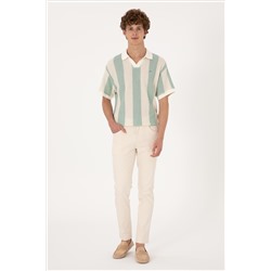 Erkek Ekru Jean Pantolon