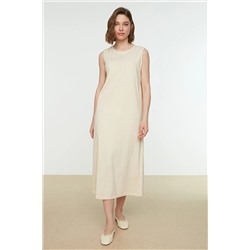 TRENDYOL MODEST Bej Kolsuz Elbise Astarı-İçlik TCTSS21UK0034