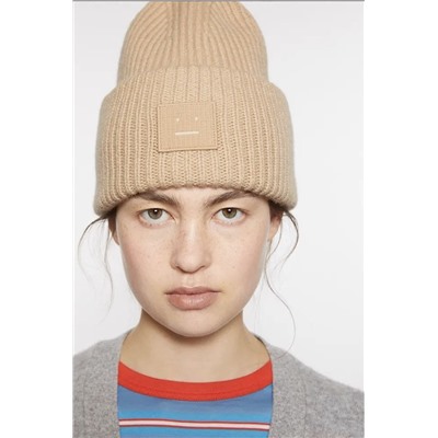 Теплая эластичная шапка с двойным отворотом унисекс  Acn*e Studio*s
