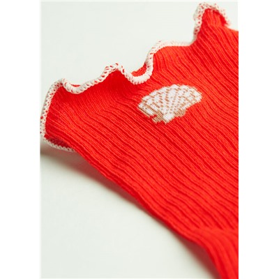 Kurze Socken mit maritimem Motiv