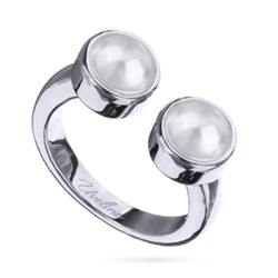 Кольцо Теннис (Майорка белая 6мм; покрытие родий), Есть комплект