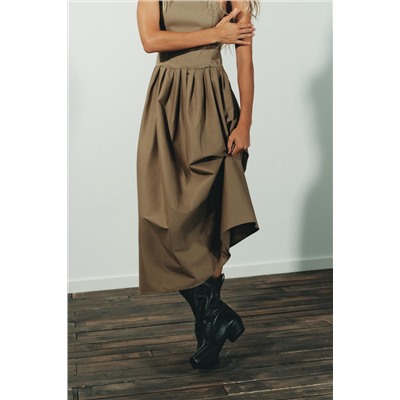 STRAPLESS MIDI DRESS