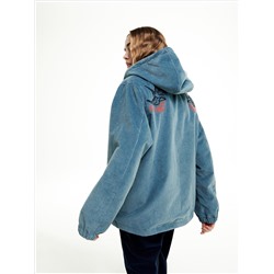 UNISEX Kapuzenjacke aus Cord mit Stickerei