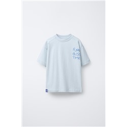 T-SHIRT WITH SLOGAN PRINT