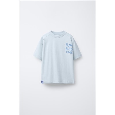 T-SHIRT WITH SLOGAN PRINT