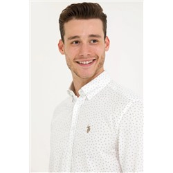 Erkek Bej Uzun Kollu Gömlek