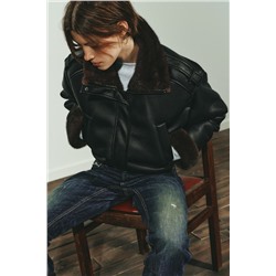 CAZADORA BOMBER DOBLE FAZ EFECTO PIEL