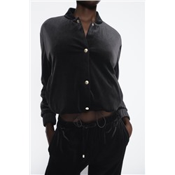 VELVET BOMBER JACKET