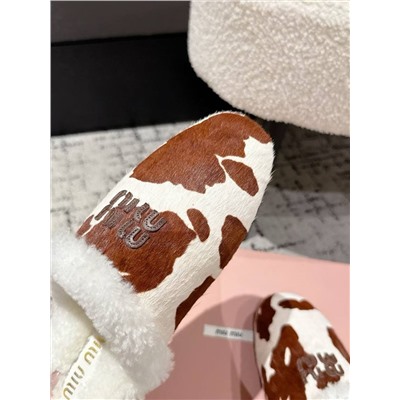 Меховые мюли  МИУ МИ*У