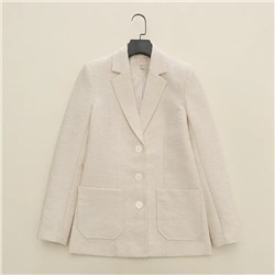 Жакет женский H&*M из фактурной ткани на подкладе с накладными карманами