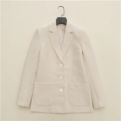 Жакет женский H&*M из фактурной ткани на подкладе с накладными карманами