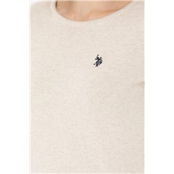 Kadın Taş Melanj Bisiklet Yaka Kazak