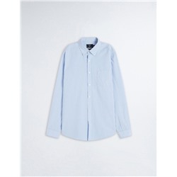 Popeline Striped Shirt, Men, Light Blue