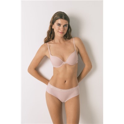 Braga ancha brasileña algodón rosa