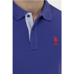 Erkek Mavi Basic Polo Yaka Tişört