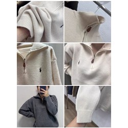 Теплый свитер на молнии в стиле Pol*o Ralp*h Laure*n