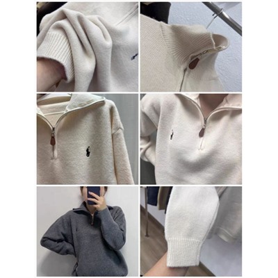 Теплый свитер на молнии в стиле Pol*o Ralp*h Laure*n