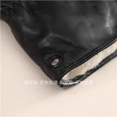 Женские кожаные варежки  Mango*