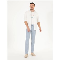 Açık Mavi Slim Fit Kumaş Pantolon