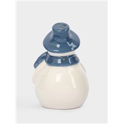 Емкость для соли или перца, 8 см, фарфор P, бело-голубая, Снеговик, Snowfall