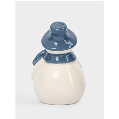 Емкость для соли или перца, 8 см, фарфор P, бело-голубая, Снеговик, Snowfall