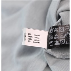 Женская футболка из мягкой эластичной хлопковой смеси с круглым вырезом и длинным рукавом МАССИМО Д