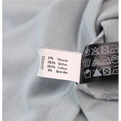 Женская футболка из мягкой эластичной хлопковой смеси с круглым вырезом и длинным рукавом МАССИМО Д