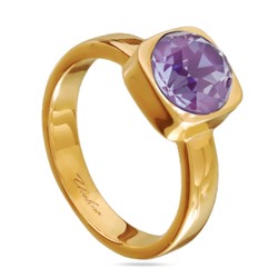 Кольцо Теннис (кристаллы SW пурпурные 8мм; покрытие золото), Есть комплект