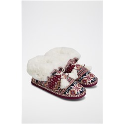 Botines forrados Burdeos