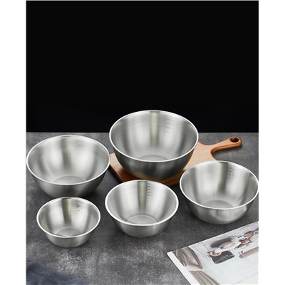 Art & Cook 5-Piece Nesting Stainless Steel Bowl Set
