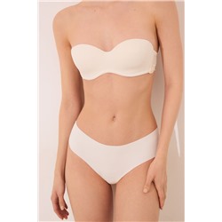 Braga ancha brasileña microfibra y encaje crema