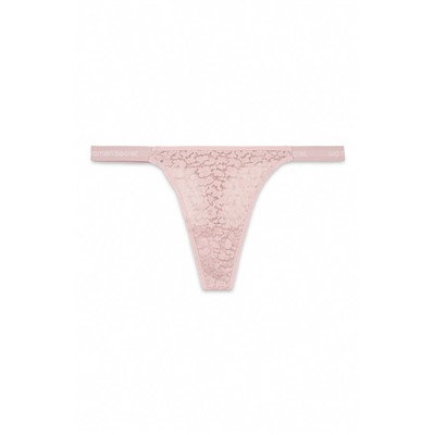Tanga encaje animal print rosa